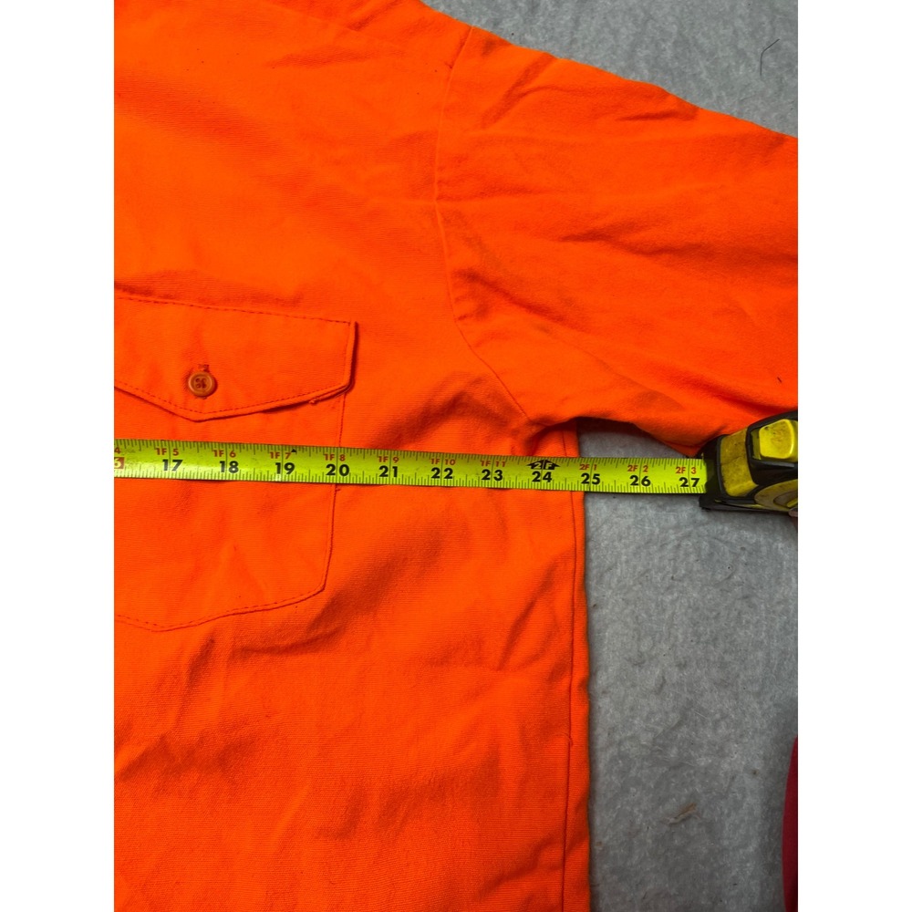 Codet Mens Blaze Orange‎ Hunting Shirt Long Sleeve Button Up High Vis Workwear - Picture 3 of 7